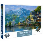 پازل هزار تکه شهر کوهستانی برفی