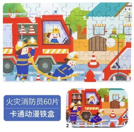 پازل 60 تکه کودک طرح آتش نشان - Image 3