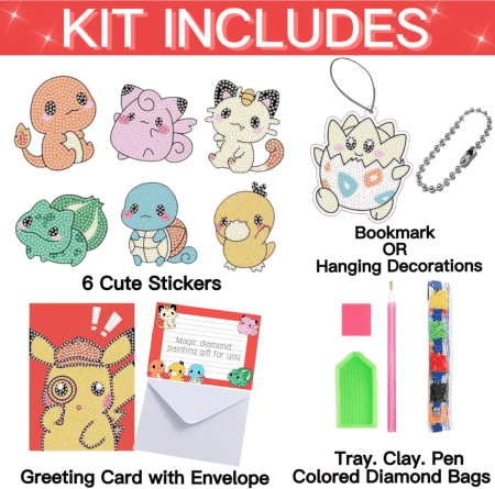 پک استیکر نقاشی الماسی پوکمون - Image 3