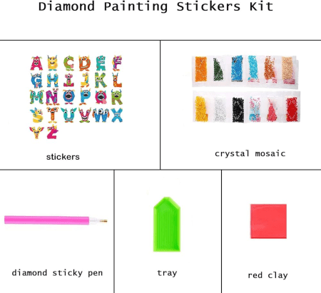 پک استیکر نقاشی الماسی آلفابت - Image 2