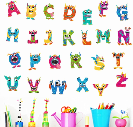 پک استیکر نقاشی الماسی آلفابت - Image 3