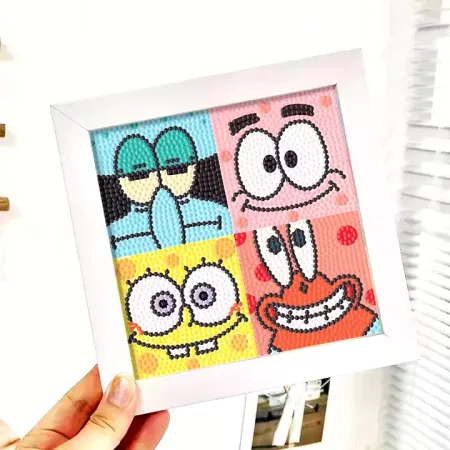 تابلو نقاشی الماسی باب اسفنجی