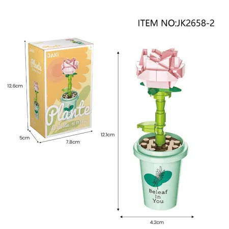 لگو گل و گلدان رز صورتی - Image 2