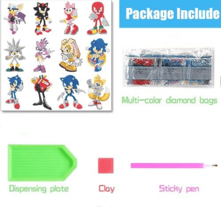 پک استیکر نقاشی الماسی سونیک - Image 2