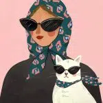 کیت نقاشی الماسی دختر و گربه