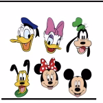 پک استیکر نقاشی الماسی دونالد داک