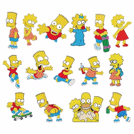 IMG_6440 پک استیکر نقاشی الماسی سیمسون ها - Image 1