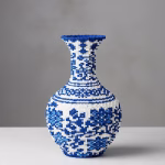 لگو گلدان چینگ هوا آبی سفید